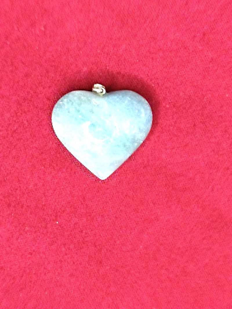 Pendentif en forme de cœur en aventurine