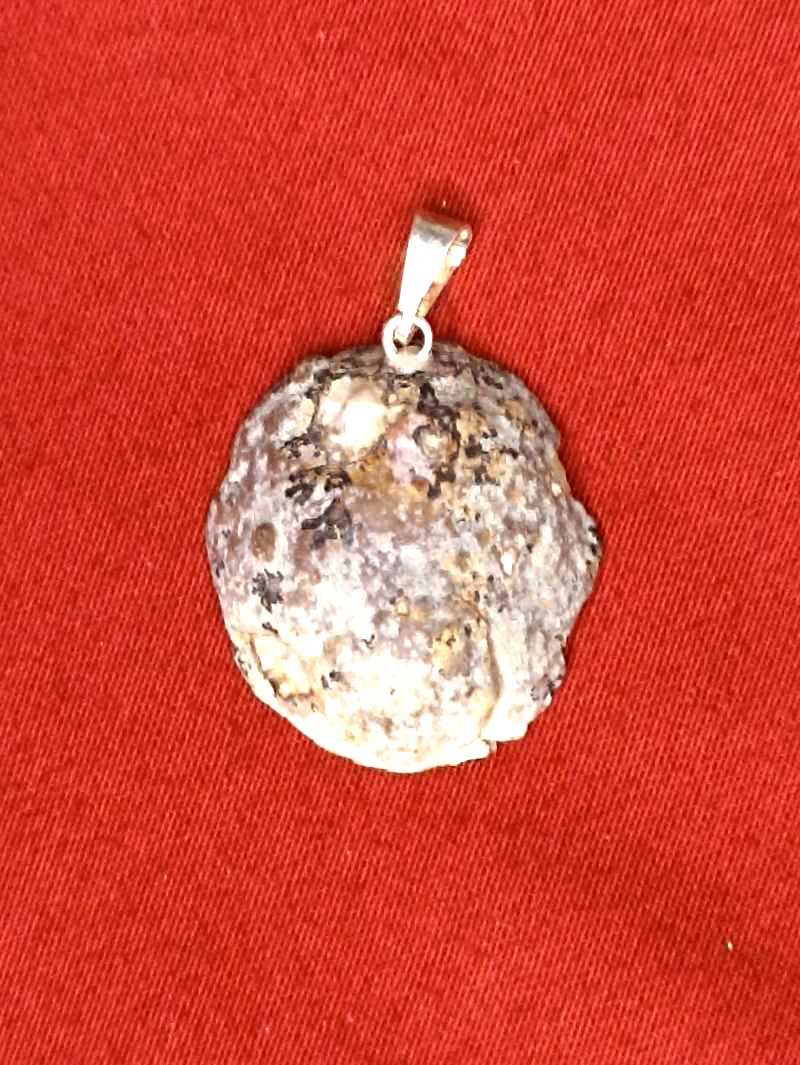 Pendentif Géode en Agate plaqué argent