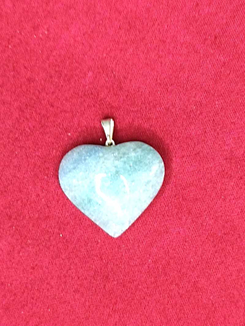 Pendentif en forme de cœur en aventurine