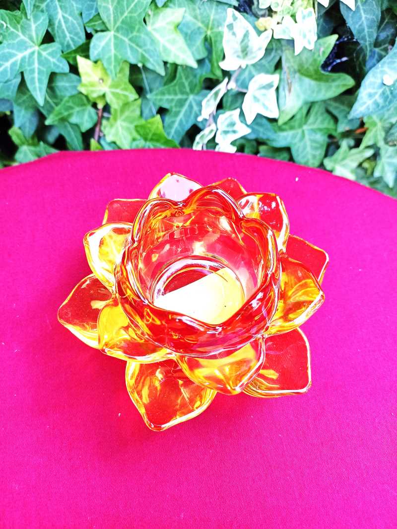 Bougeoir en verre 