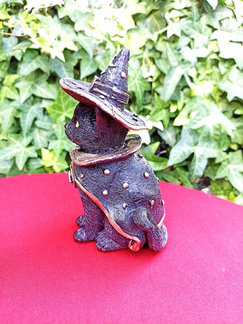 Chat Wicca en résine 