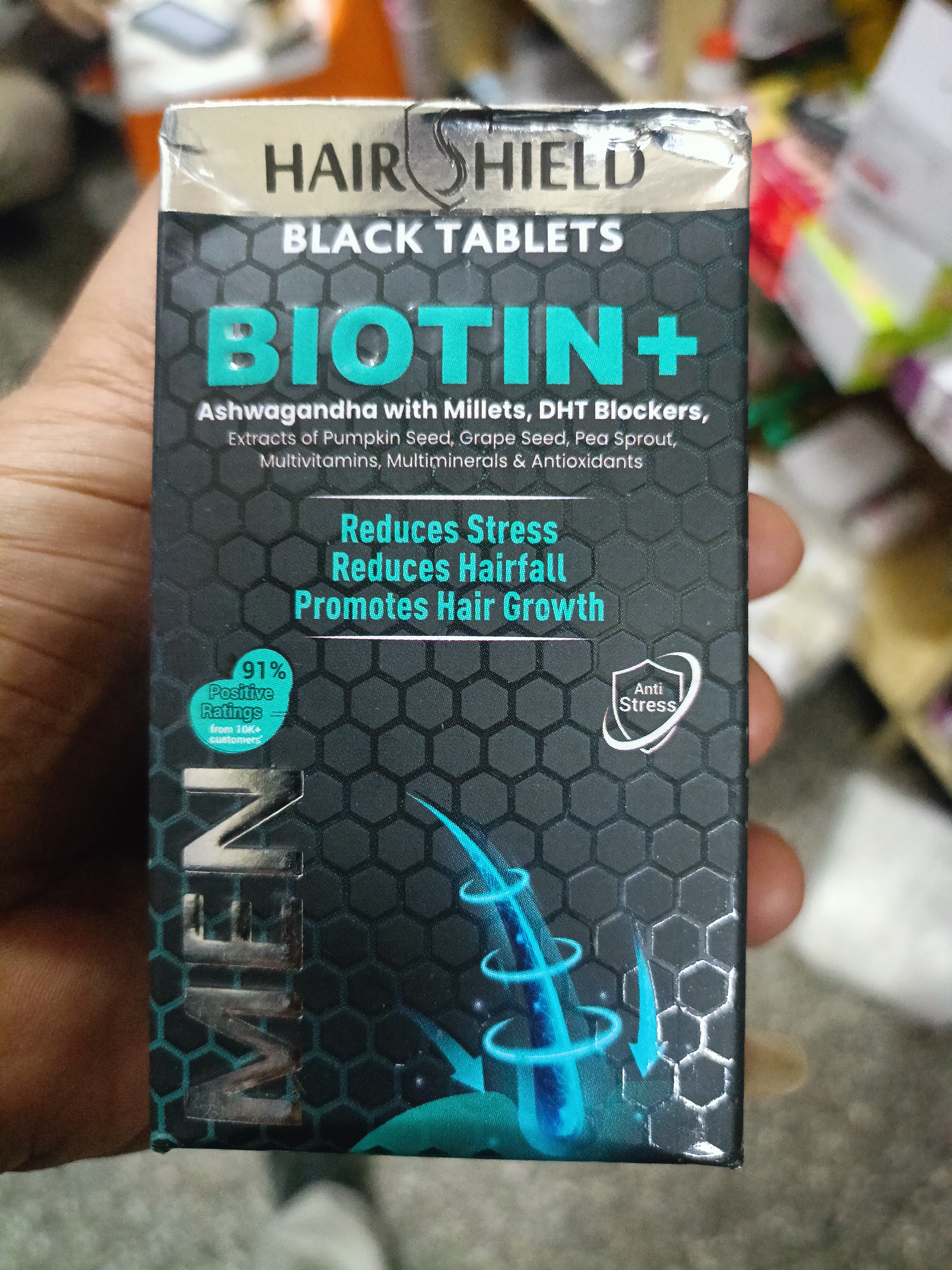 Hair Shield Black Tablets Biotin+