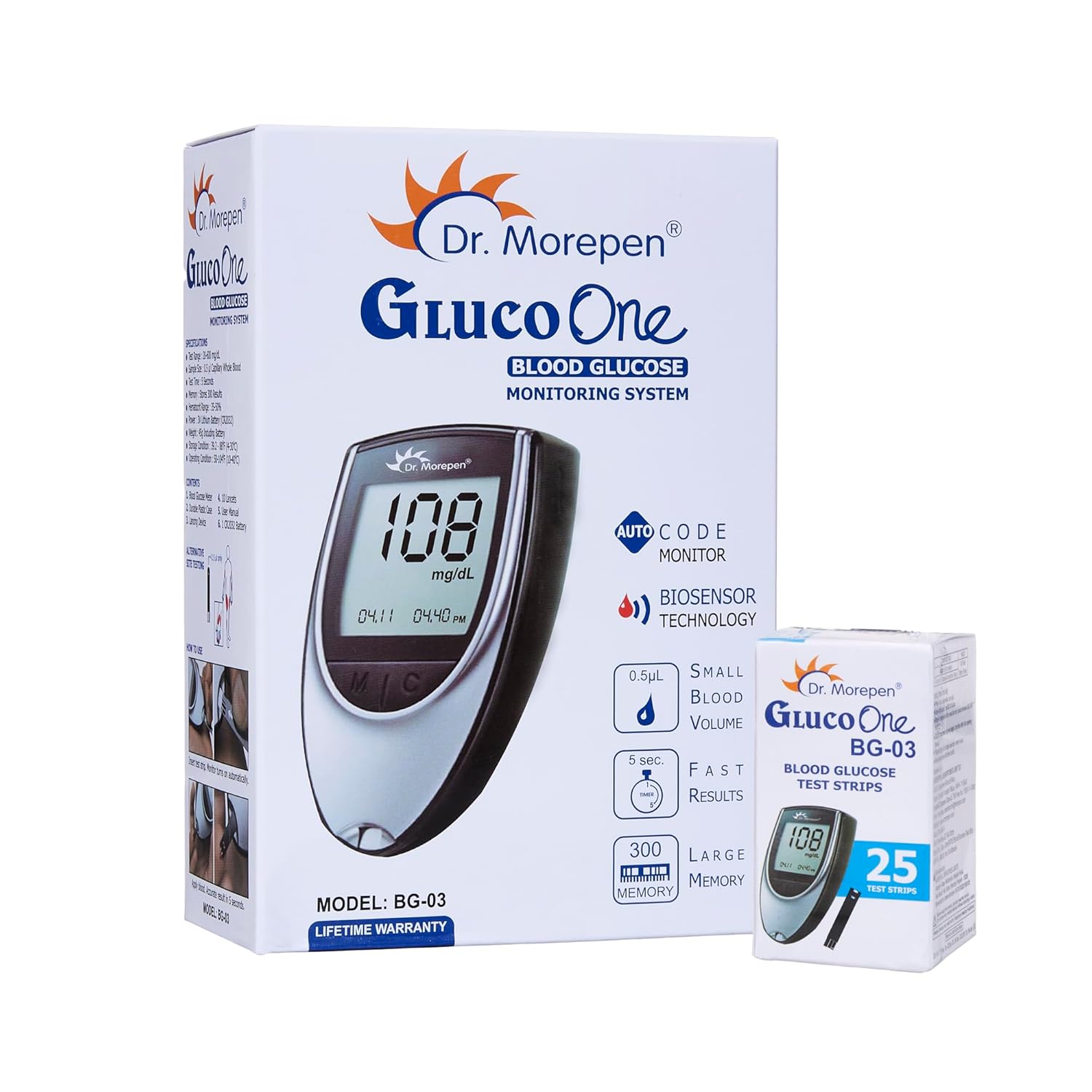 Dr. Morepen GlucoOne Blood Glucose Monitoring System
