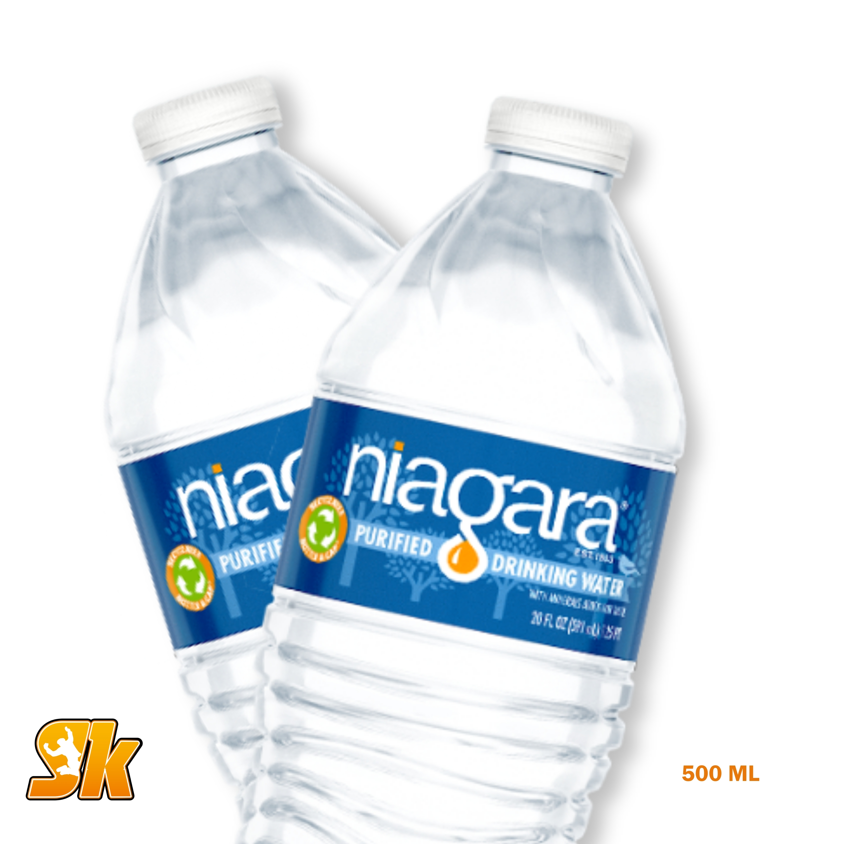 Botella de agua natural
