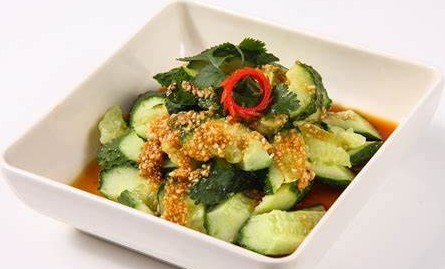 Smashed cucumber salad