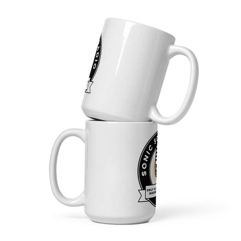 Sonic Scout Radio White glossy mug