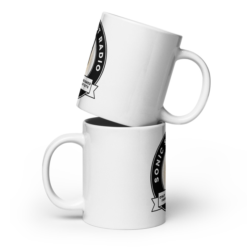 Sonic Scout Radio White glossy mug