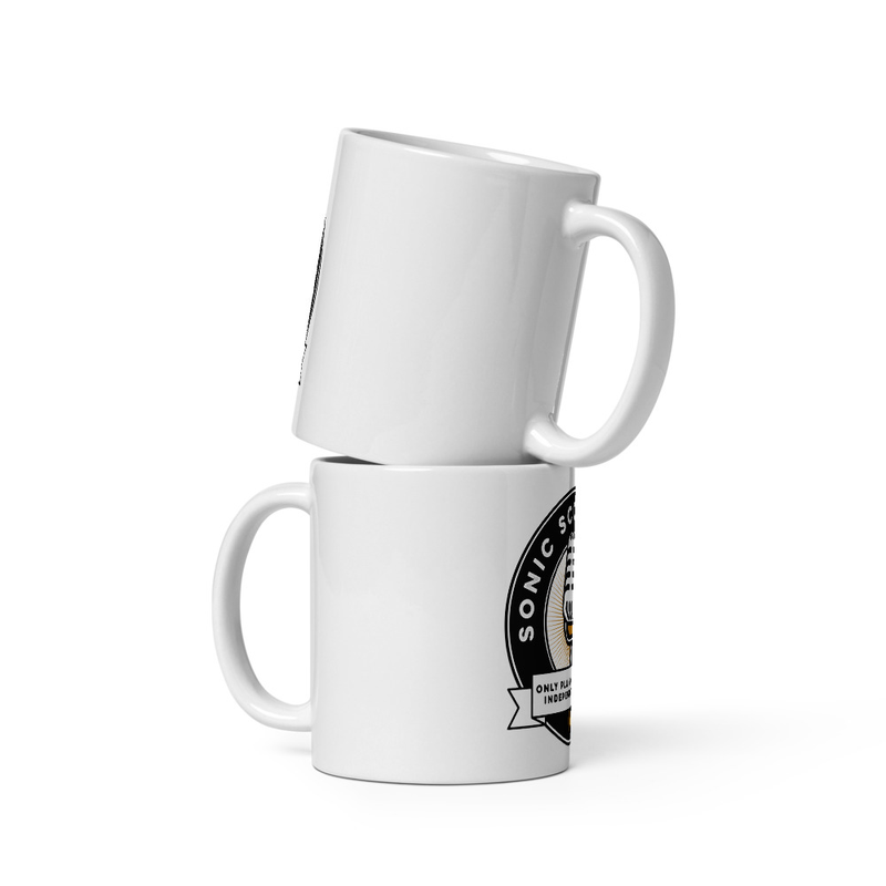 Sonic Scout Radio White glossy mug