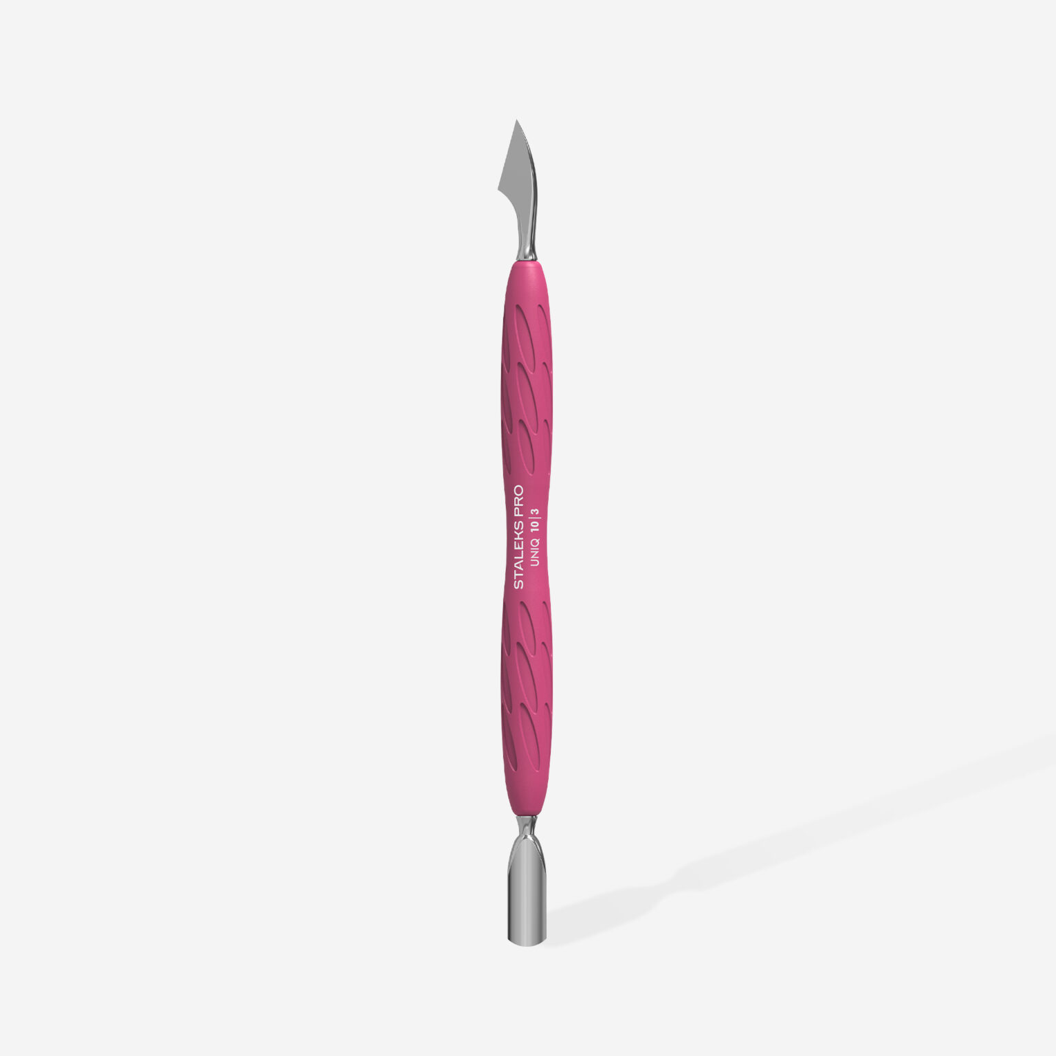 Spingitore per manicure Gummy con manico in silicone UNIQ 10 TYPE 3 (spingitore e pulitore stretto arrotondato)