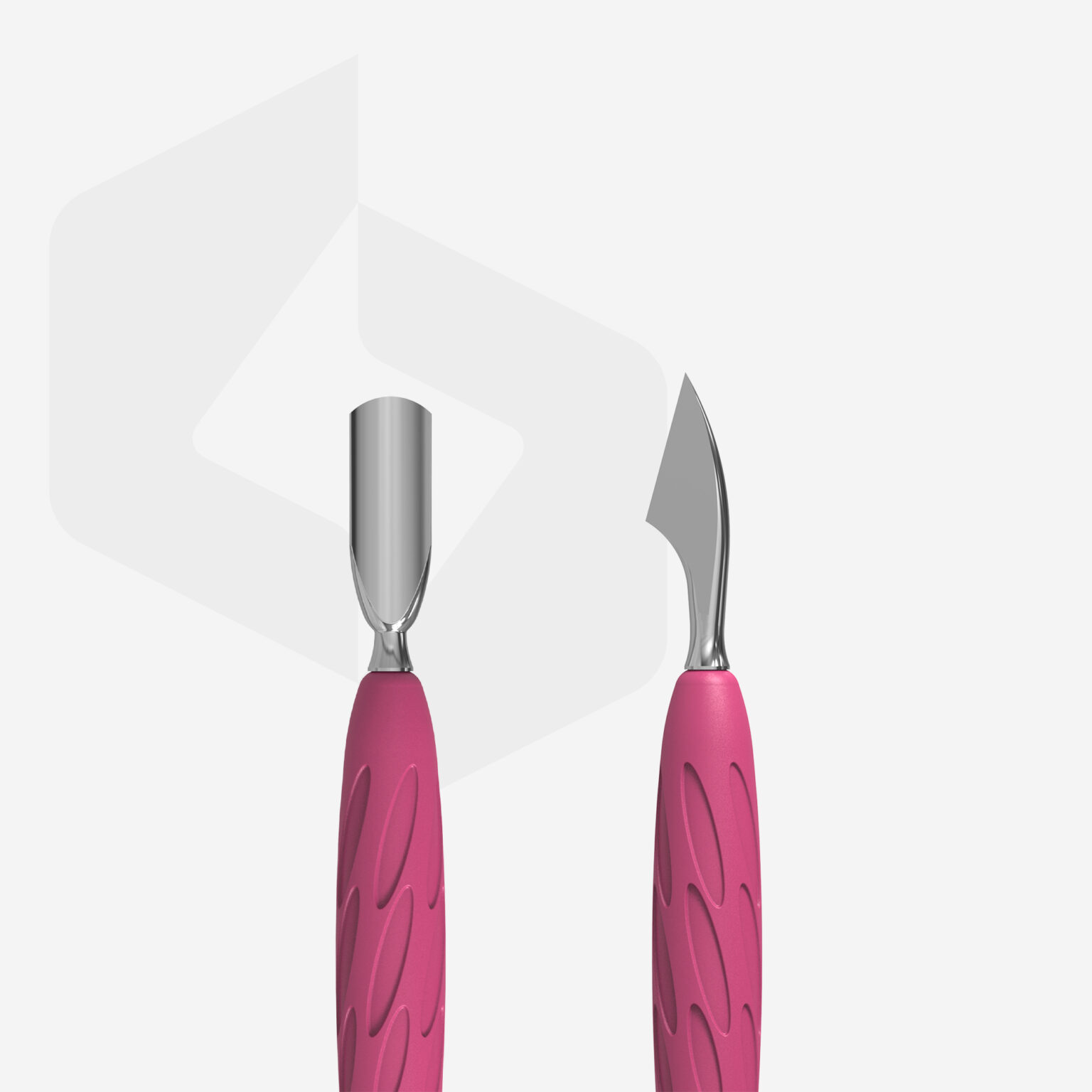 Spingitore per manicure Gummy con manico in silicone UNIQ 10 TYPE 3 (spingitore e pulitore stretto arrotondato)