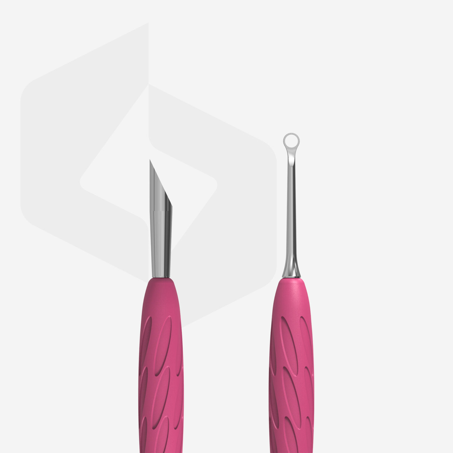 Spingitore manicure Gummy con manico in silicone UNIQ 11 TYPE 2 (smussato e spingitore ad anello)