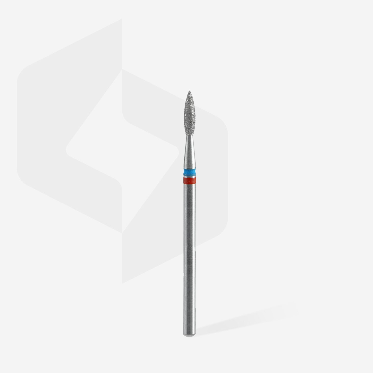 Punta diamantata per unghie DUO fiamma rosso-blu EXPERT diametro testa 2,1 mm / parte di lavoro 8 mm