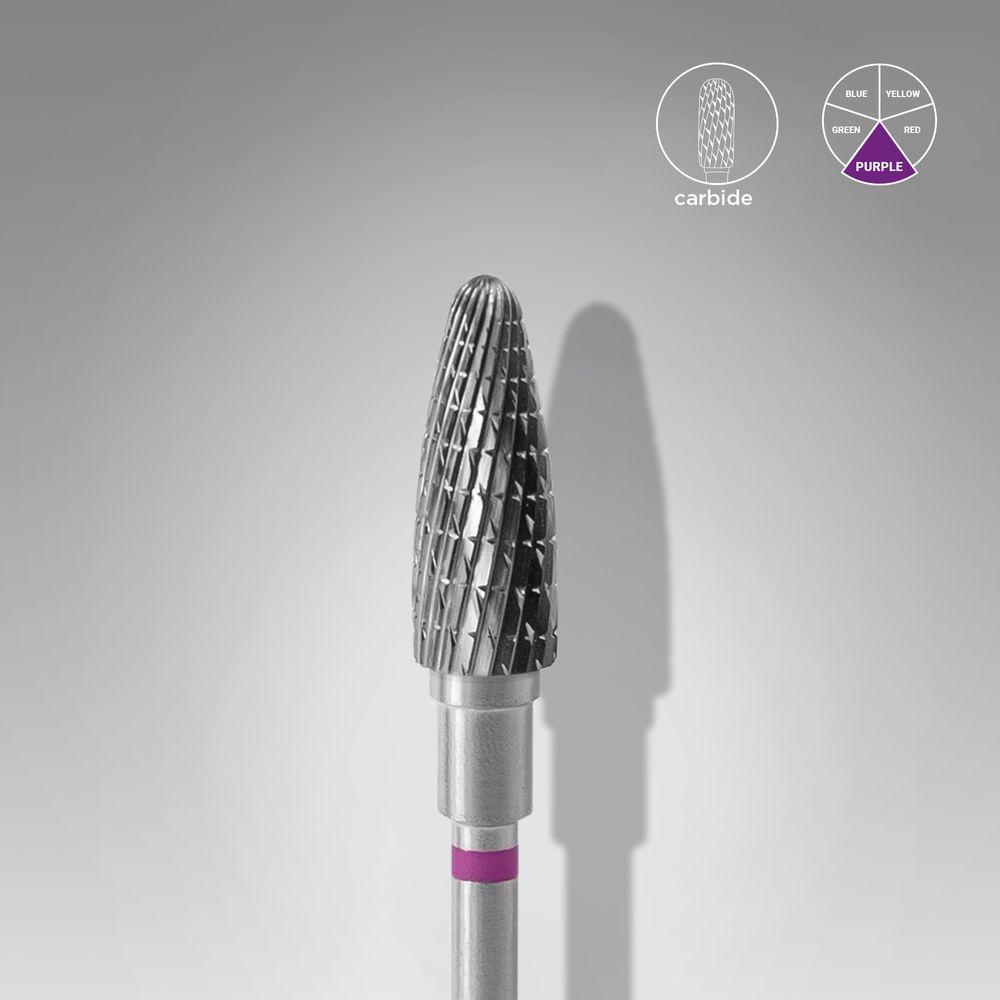 Punta per unghie in metallo duro viola mais EXPERT diametro testa 5 mm / parte di lavoro 13 mm