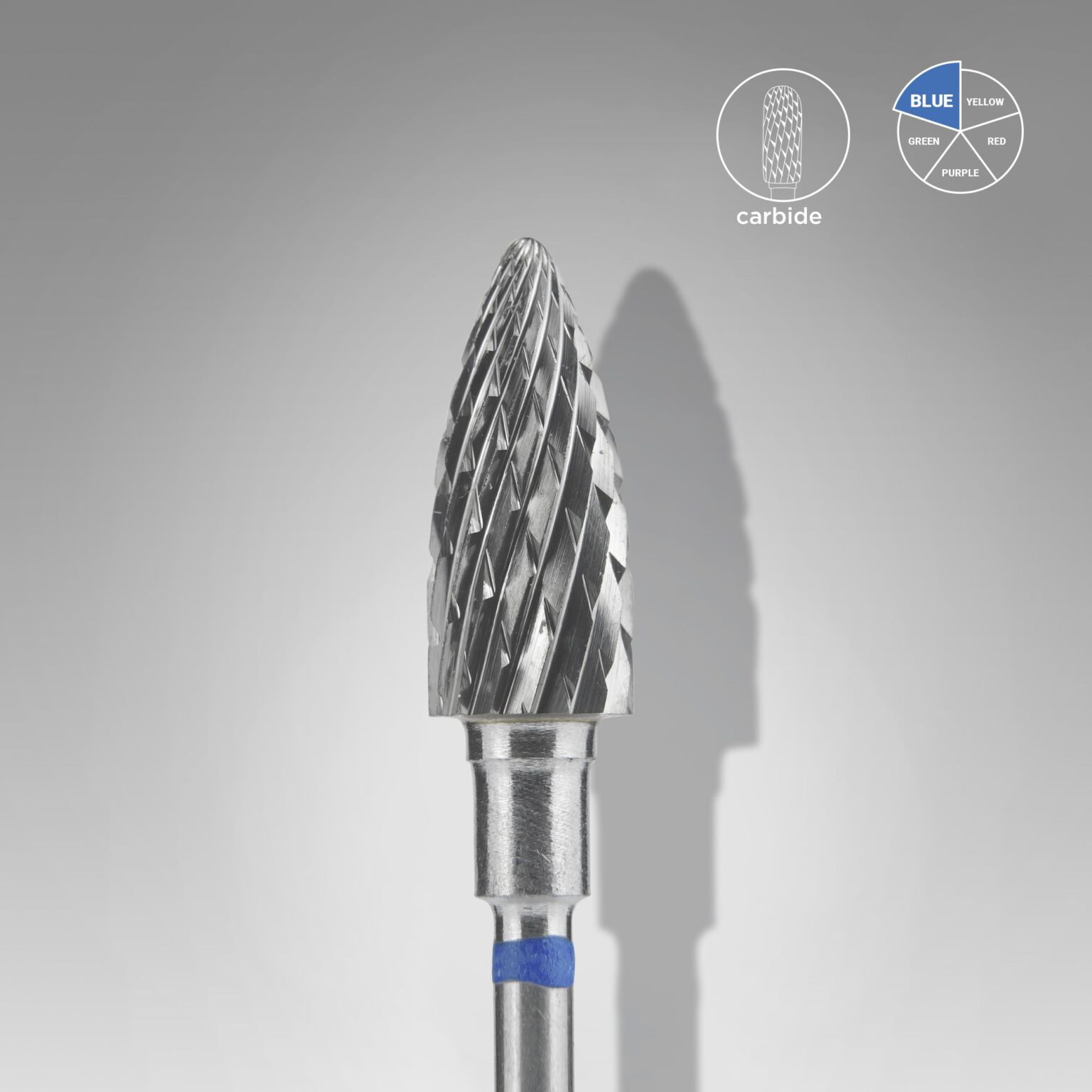 Punta per unghie in metallo duro pigna blu EXPERT diametro testa 6 mm / parte di lavoro 14 mm