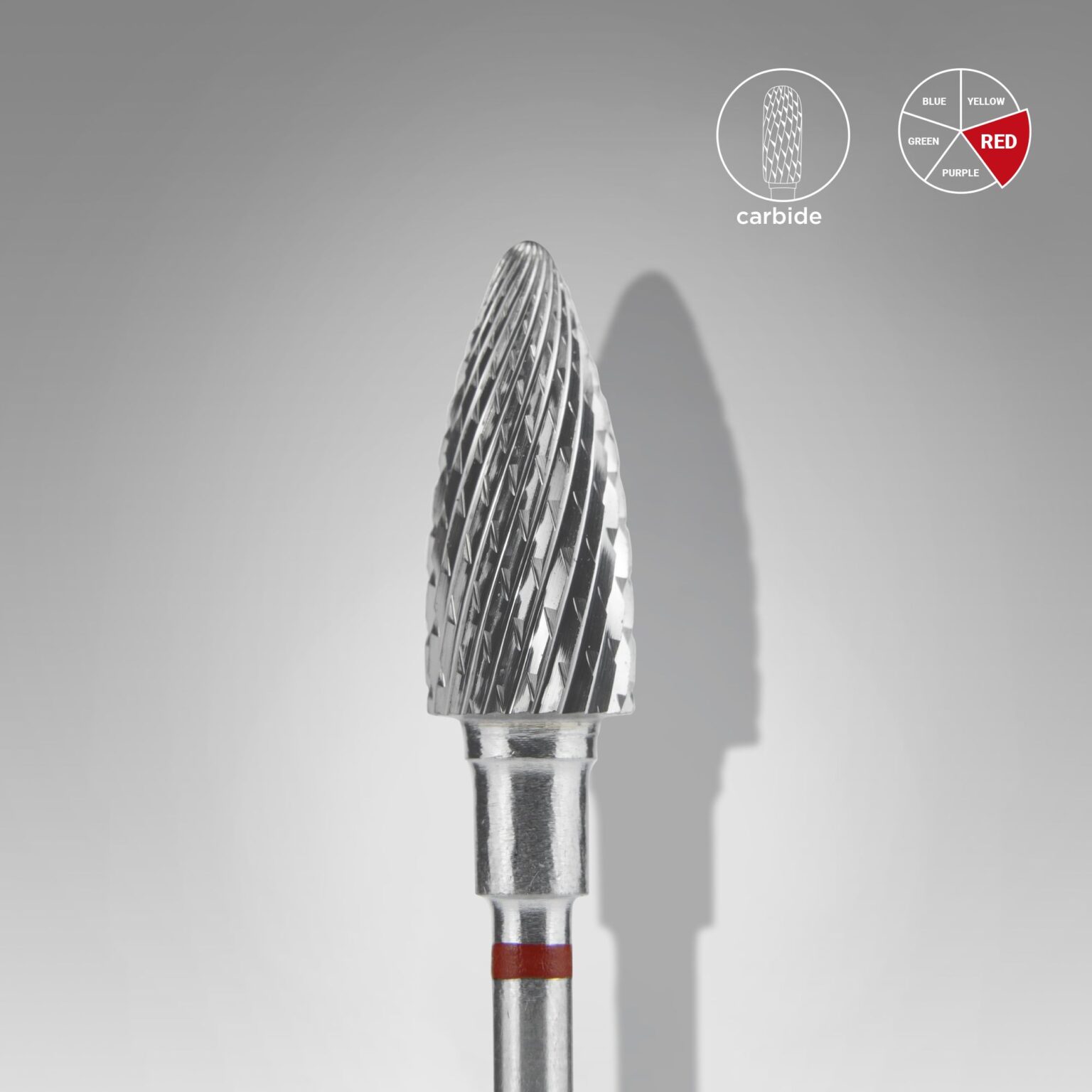 Punta per unghie in metallo duro pigna rossa EXPERT diametro testa 6 mm / parte di lavoro 14 mm