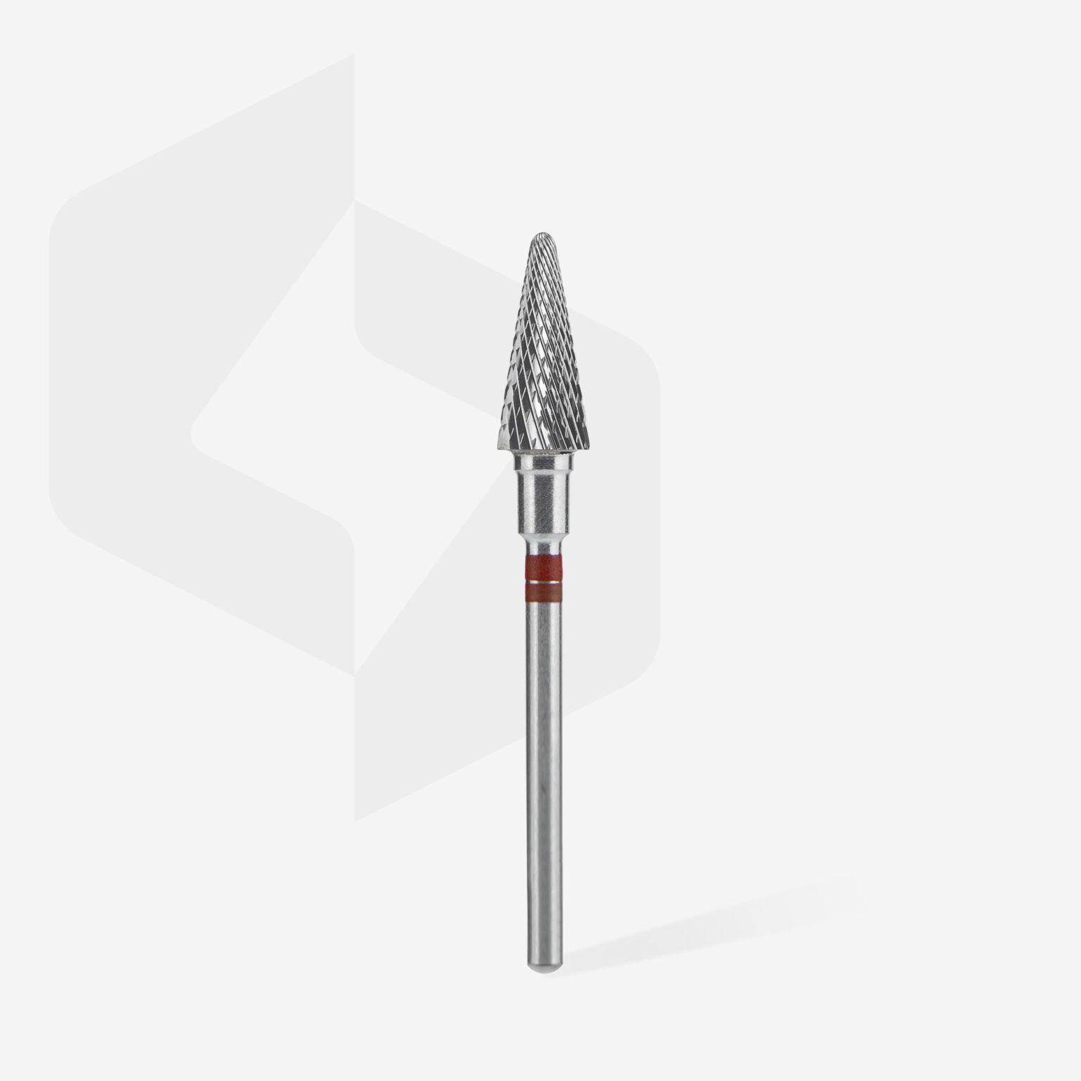 Punta per unghie in metallo duro per mancini, cono rosso EXPERT, diametro testa 6 mm / parte di lavoro 14 mm
