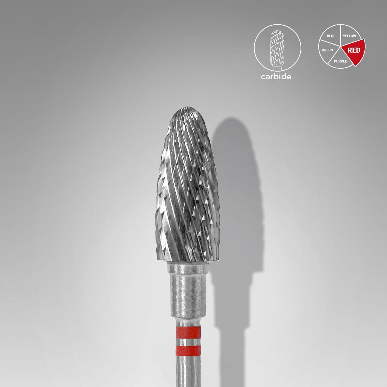 Punta per unghie in metallo duro per mancini rosso mais diametro della testa EXPERT 6 mm / parte di lavoro 14 mm