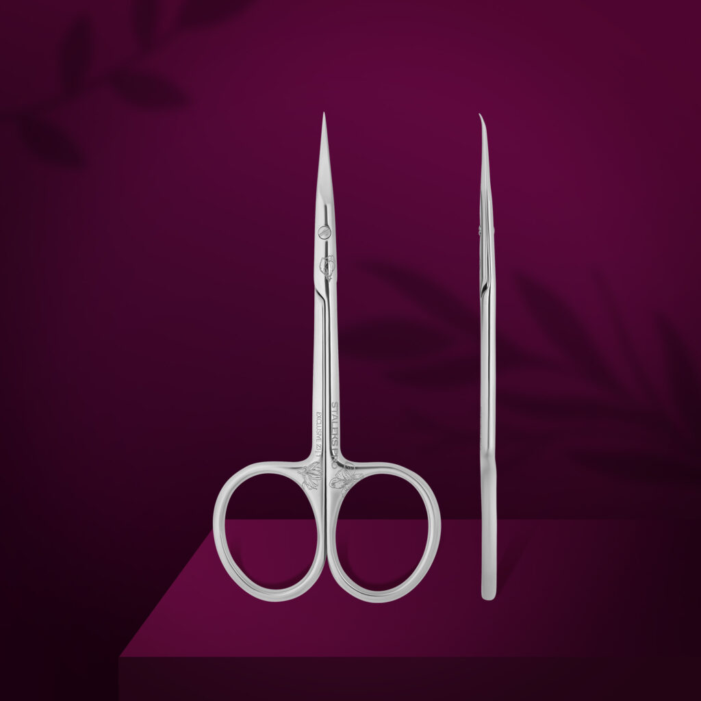 Forbici professionali per cuticole con gancio EXCLUSIVE 23 TIPO 1 (magnolia)