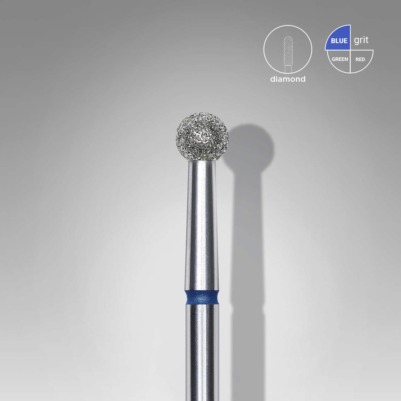 Punta diamantata per unghie sfera blu EXPERT diametro testa 3,5 mm