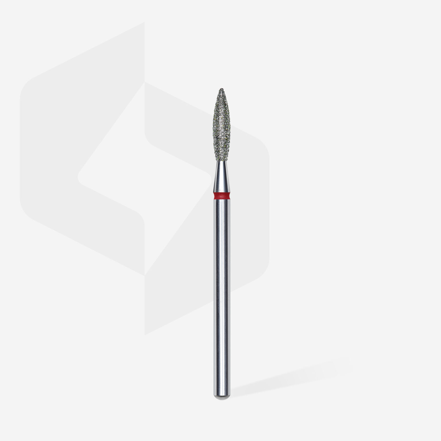 Punta diamantata per unghie rosso fiamma EXPERT diametro testa 2,3 mm / parte di lavoro 10 mm