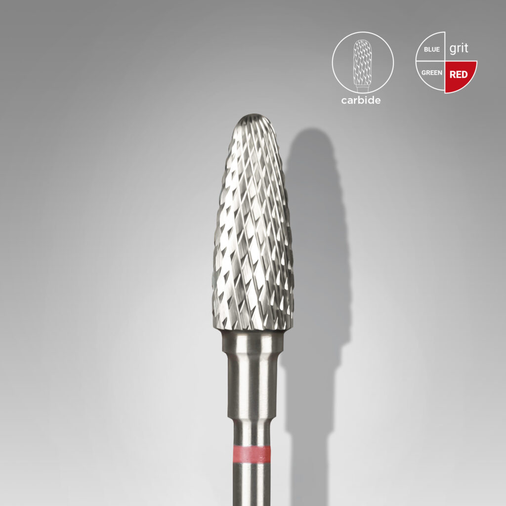 Punta per unghie in metallo duro rosso mais EXPERT diametro testa 5 mm / parte di lavoro 13 mm