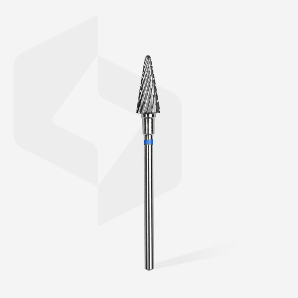 Punta per unghie in metallo duro cono blu EXPERT diametro testa 6 mm / parte di lavoro 14 mm