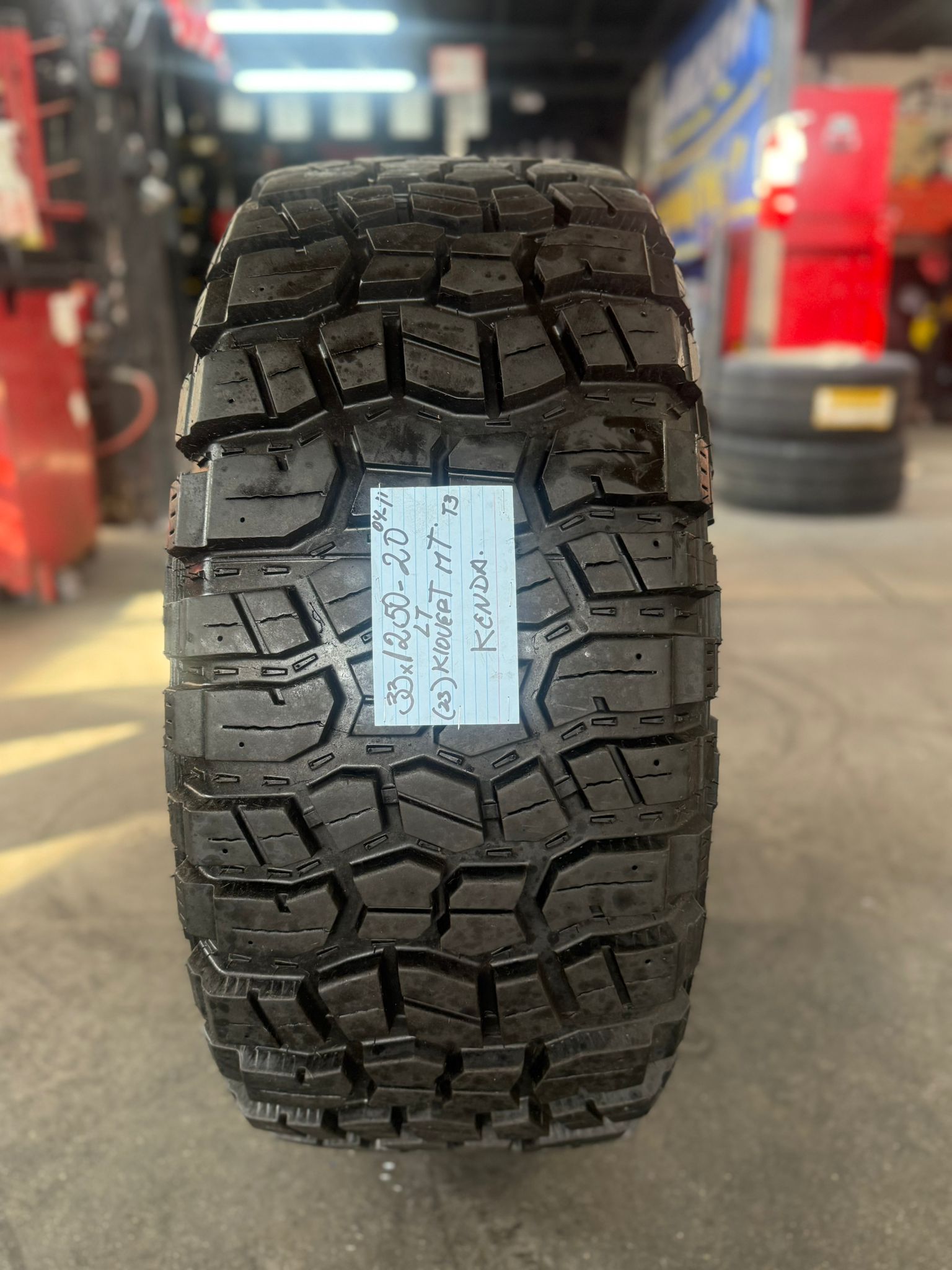 1 Seminew KENDA KLEVER M/T Tire – 33x12.50R20 – $160