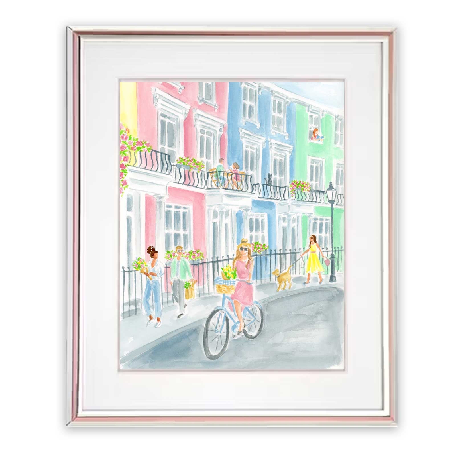 Notting Hill Inspired Watercolor Art Print