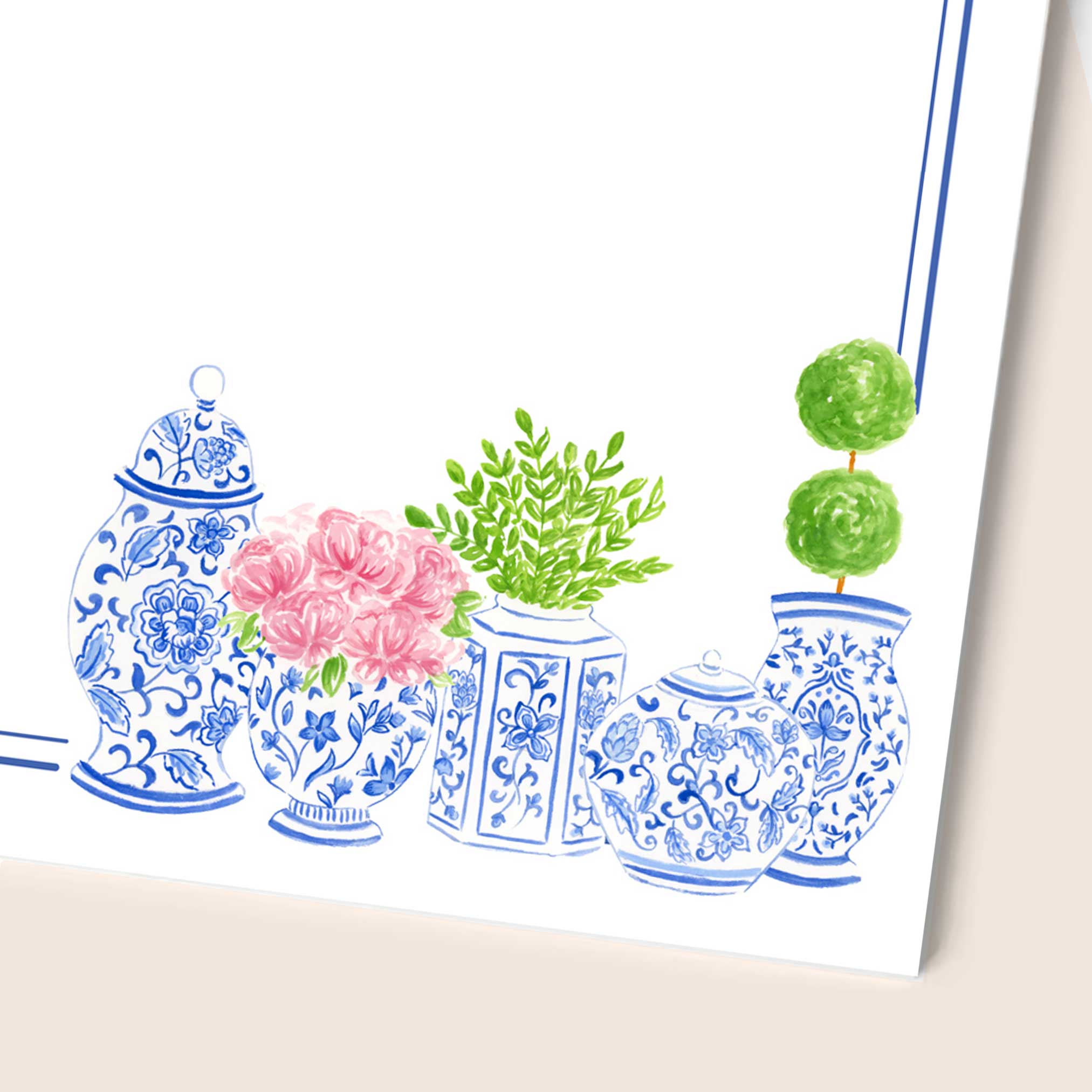 Chinoiseire Vases Notepad