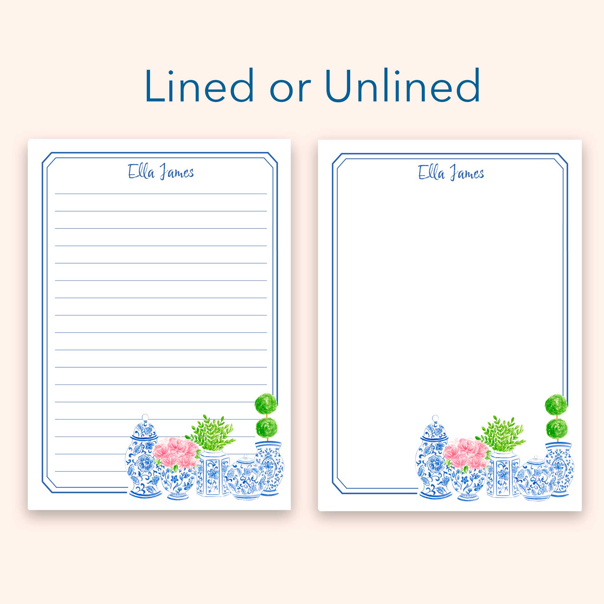 Chinoiseire Vases Notepad