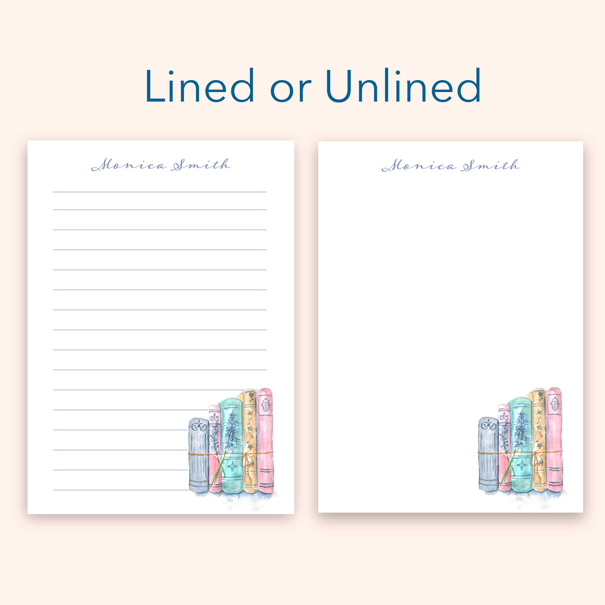 Personalized Bookish Notepad