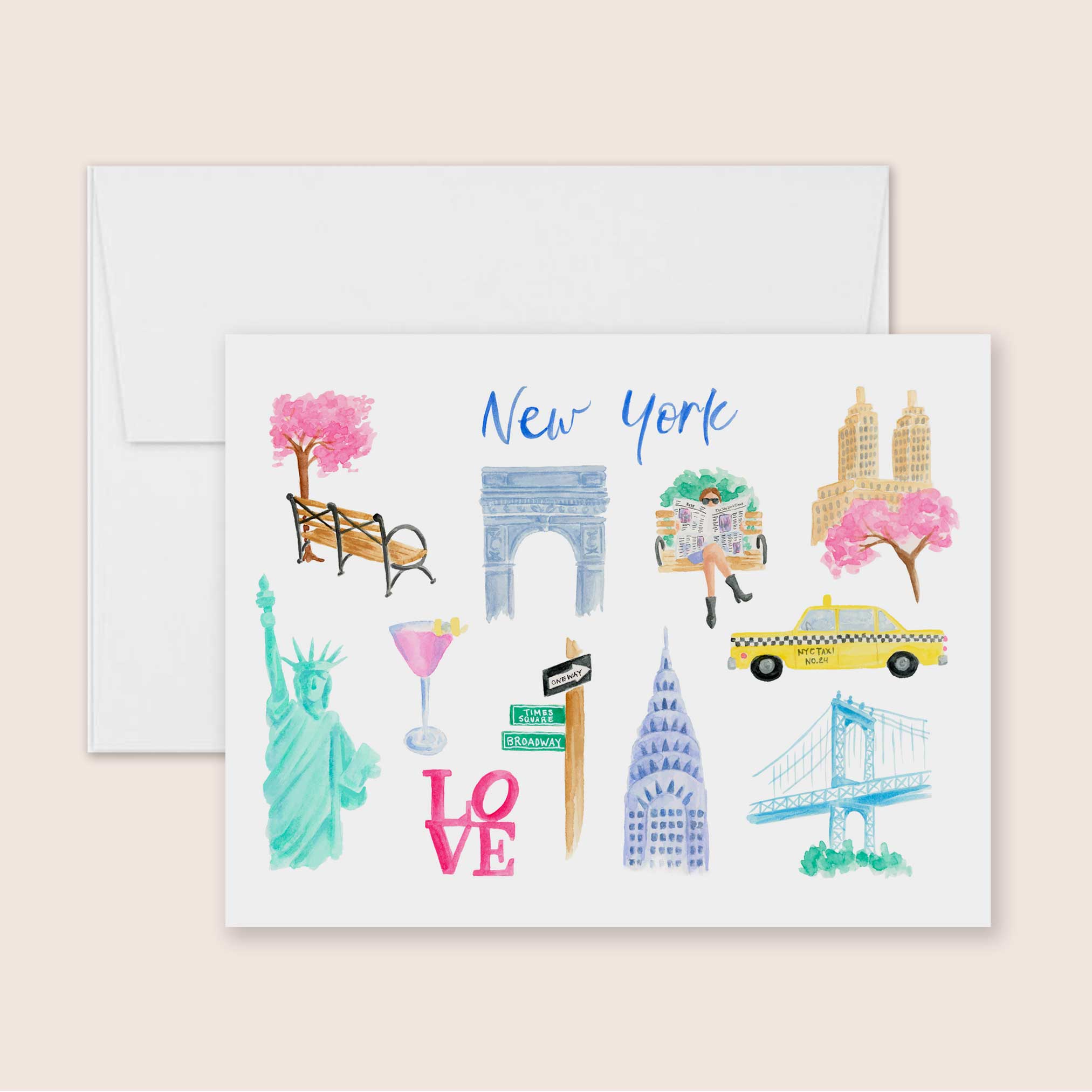 New York City-Themed Greeting Card