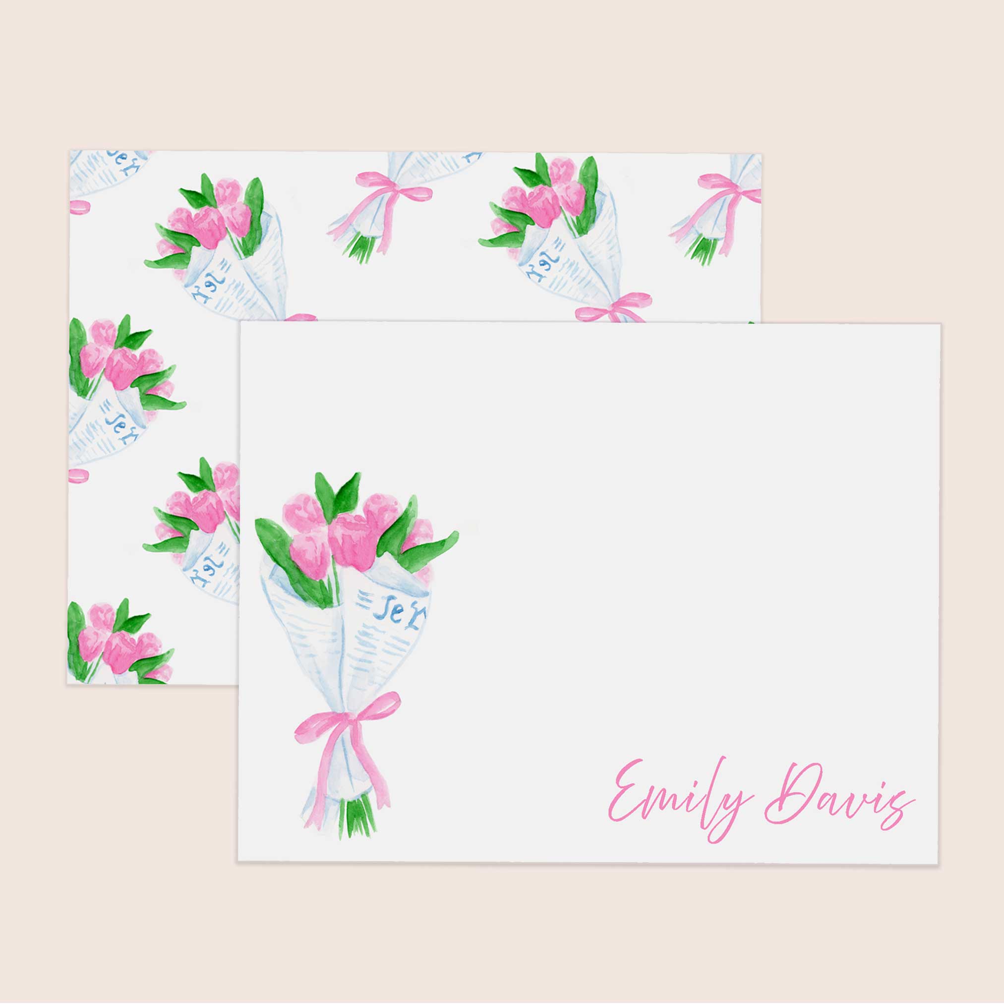Personalized Floral Stationery