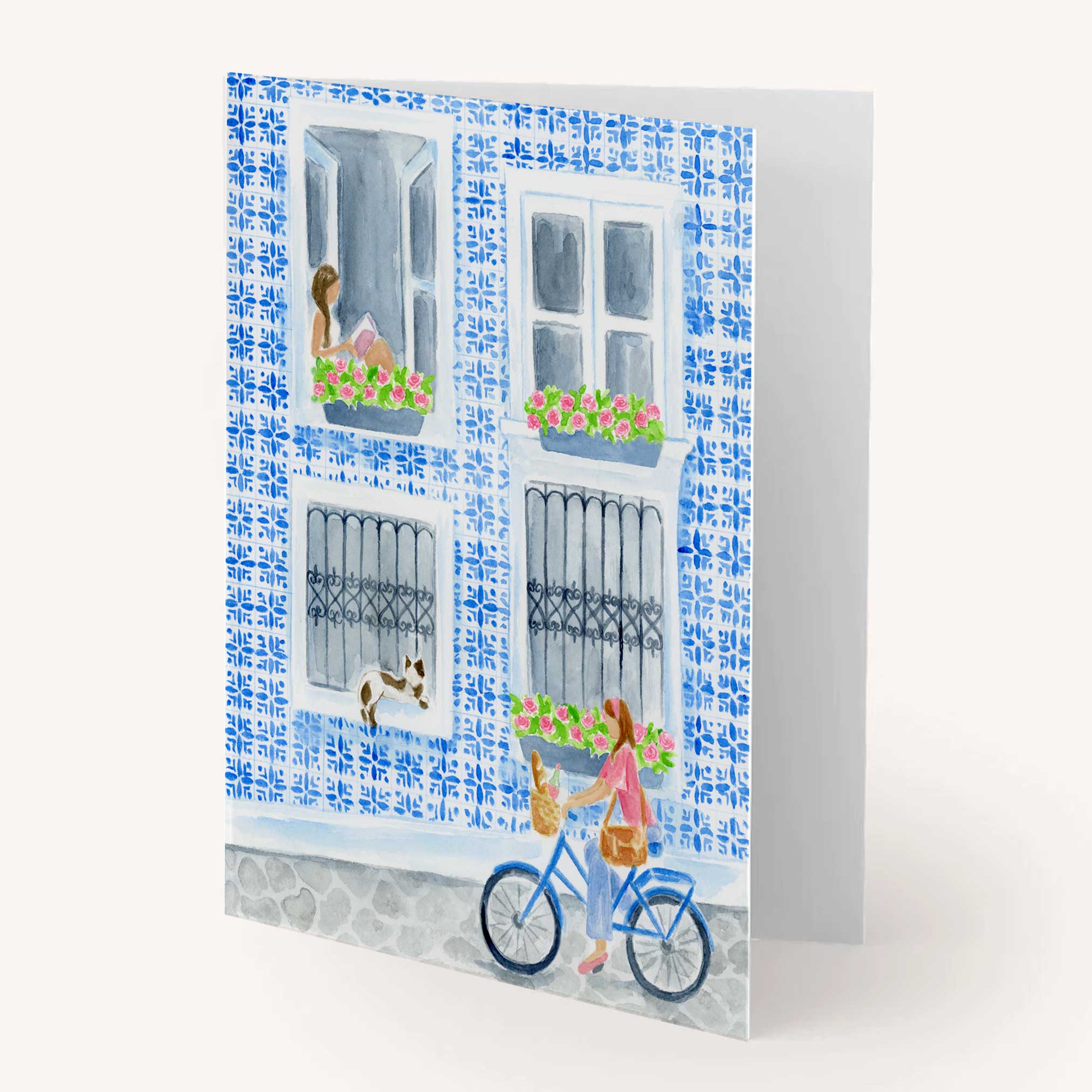 Portugal Inspired Watercolor Greeting Card