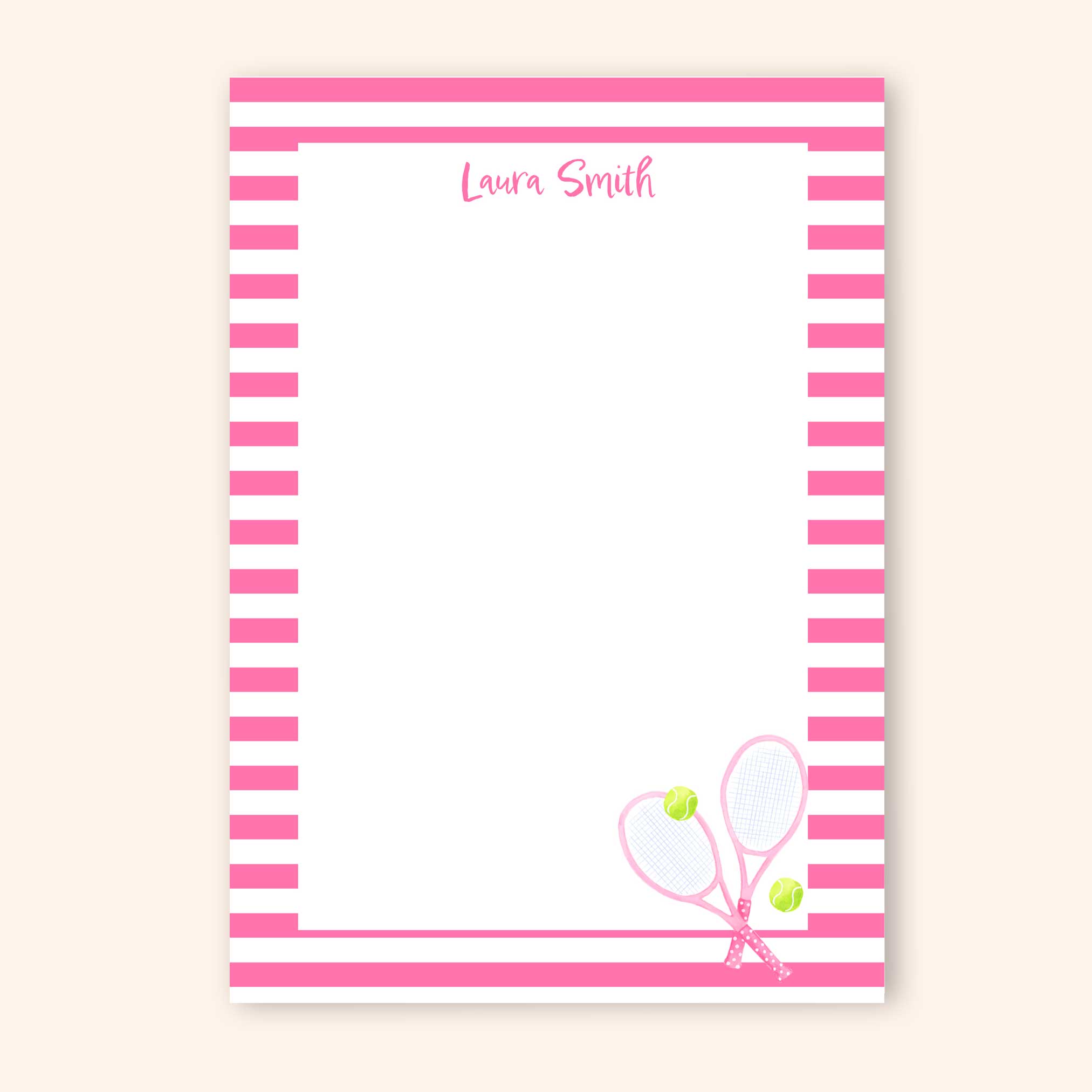 Personalized Tennis-Themed Notepad