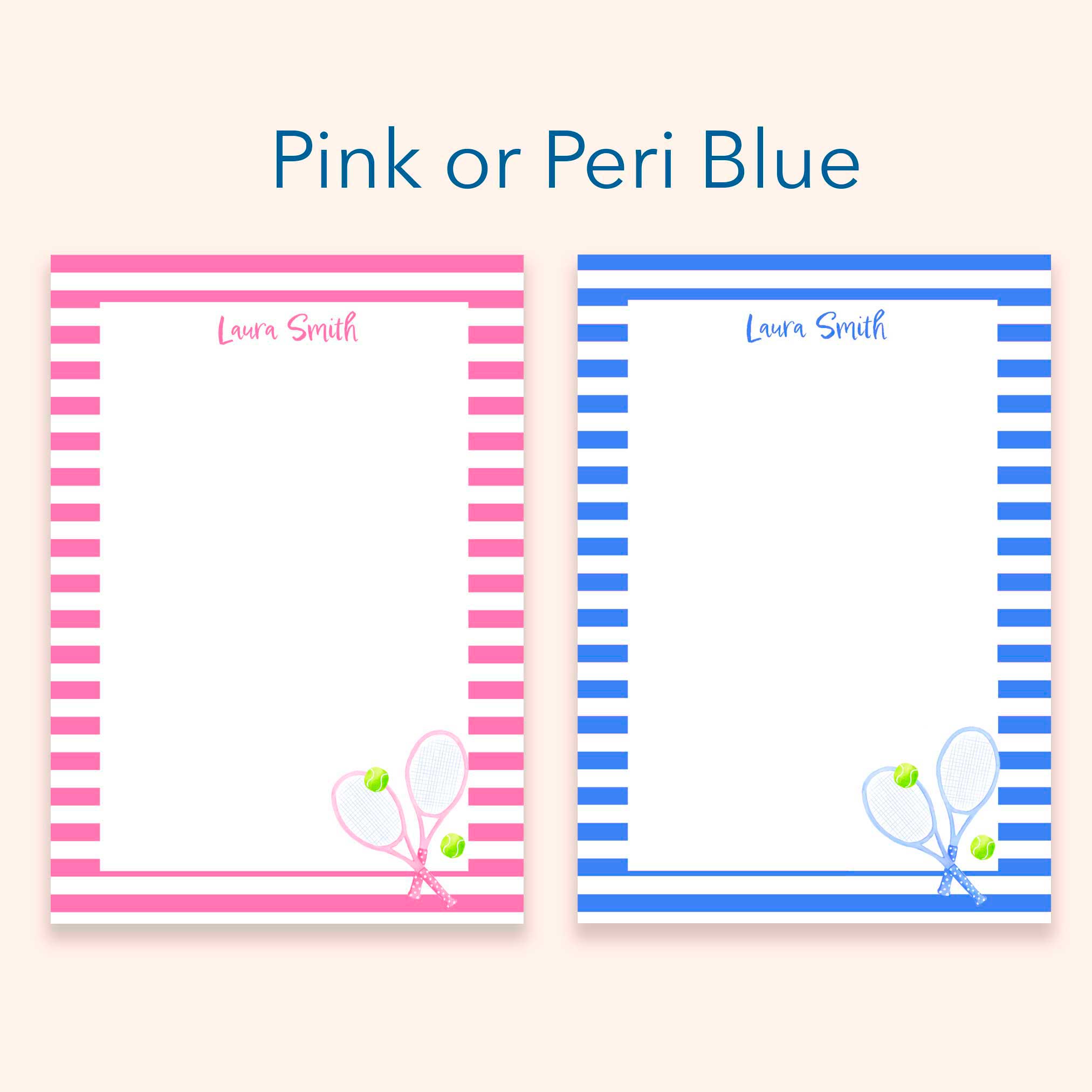 Personalized Tennis-Themed Notepad