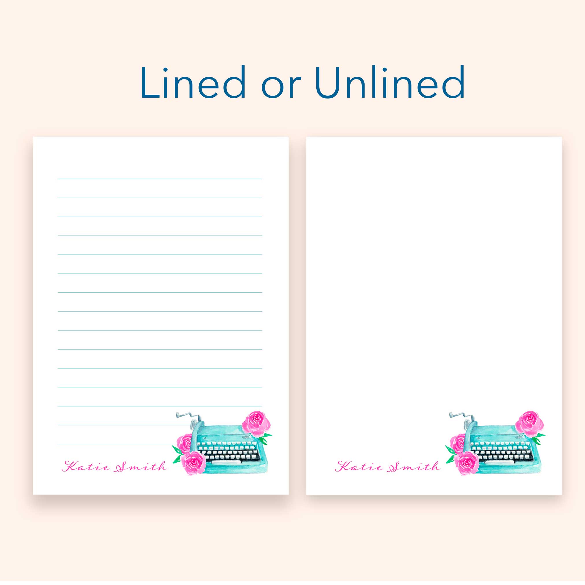 Vintage Typewriter Notepad