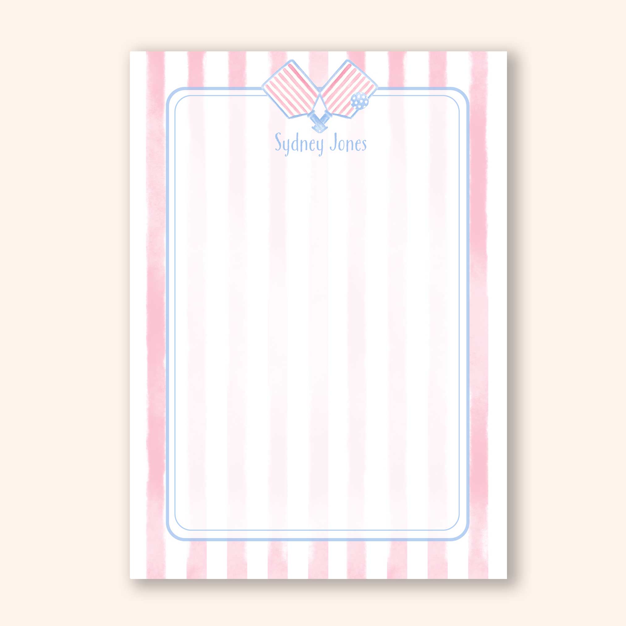 Personalized pickleball Notepad