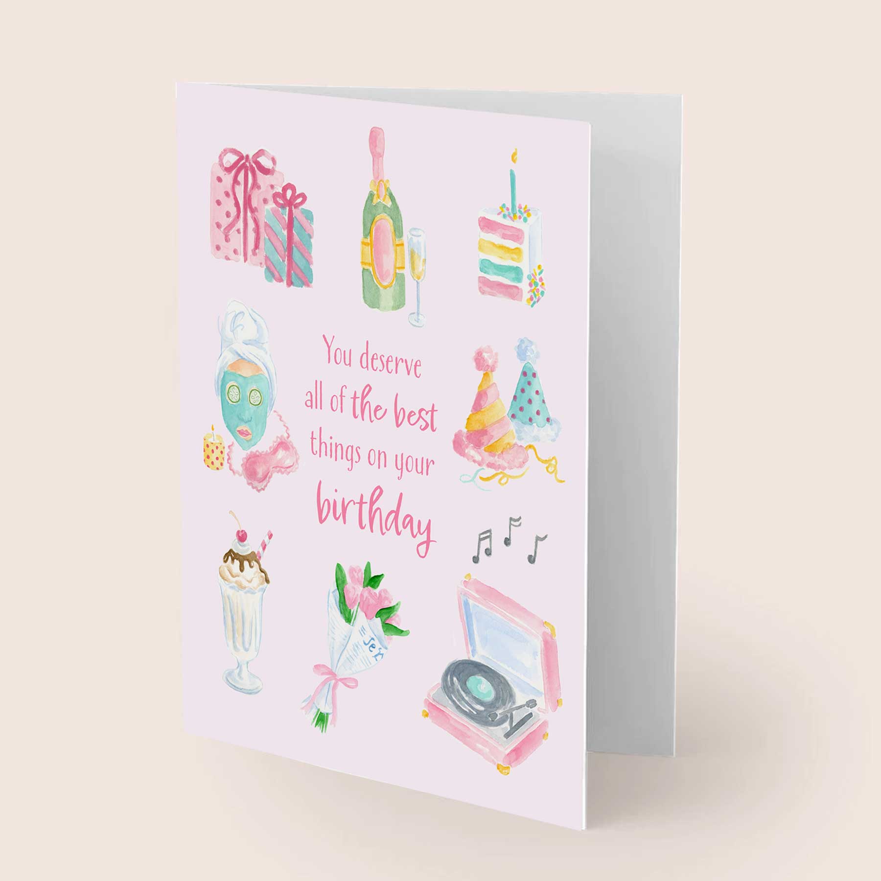 Favorite Things Illustrated Birthday Card