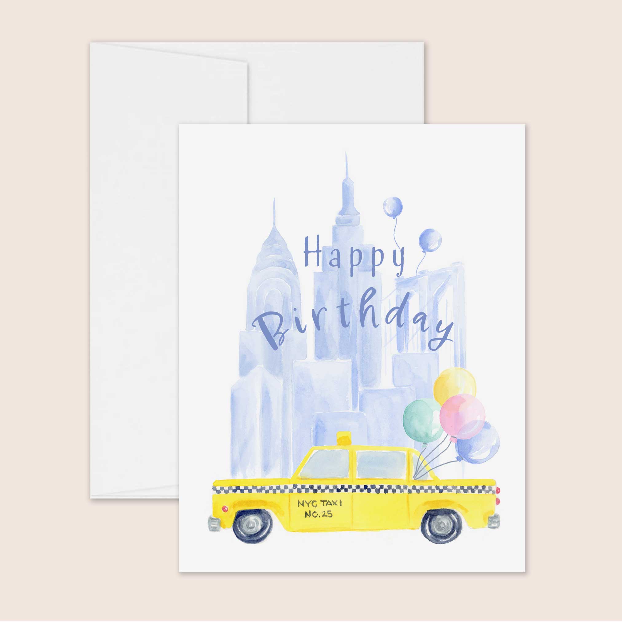 NYC Taxi Birthday Card