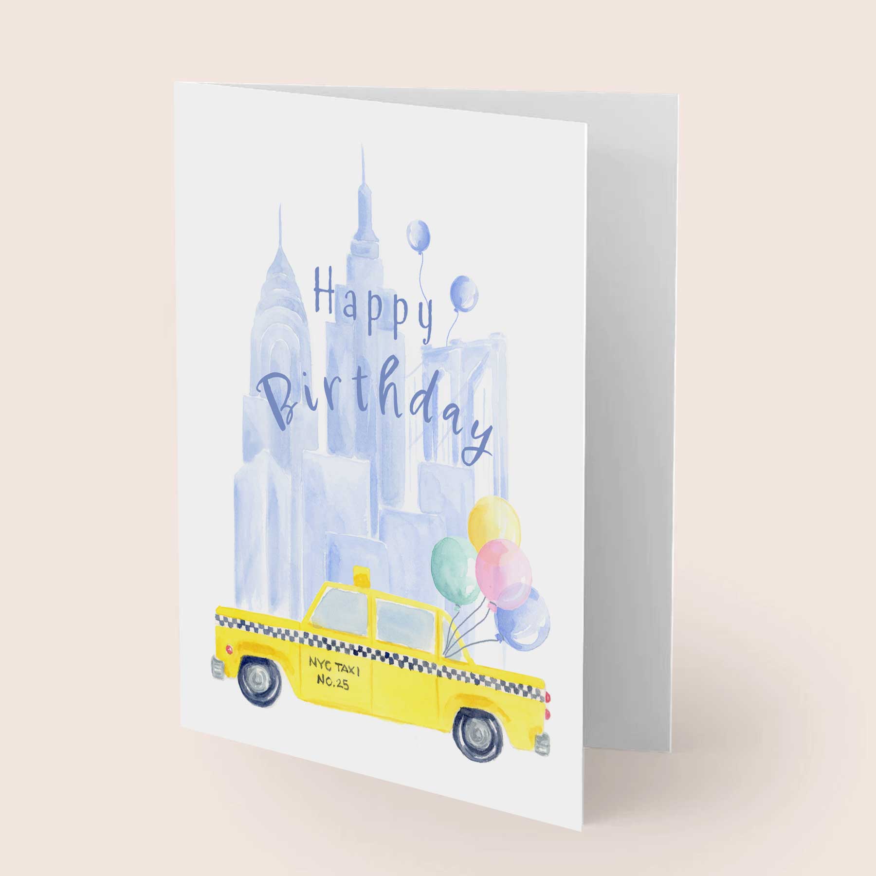 NYC Taxi Birthday Card