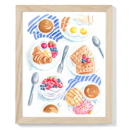 Breakfast Foods Art Print