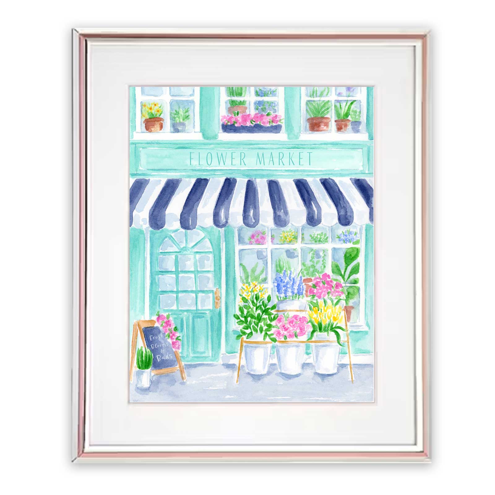 Flower Market Art Print