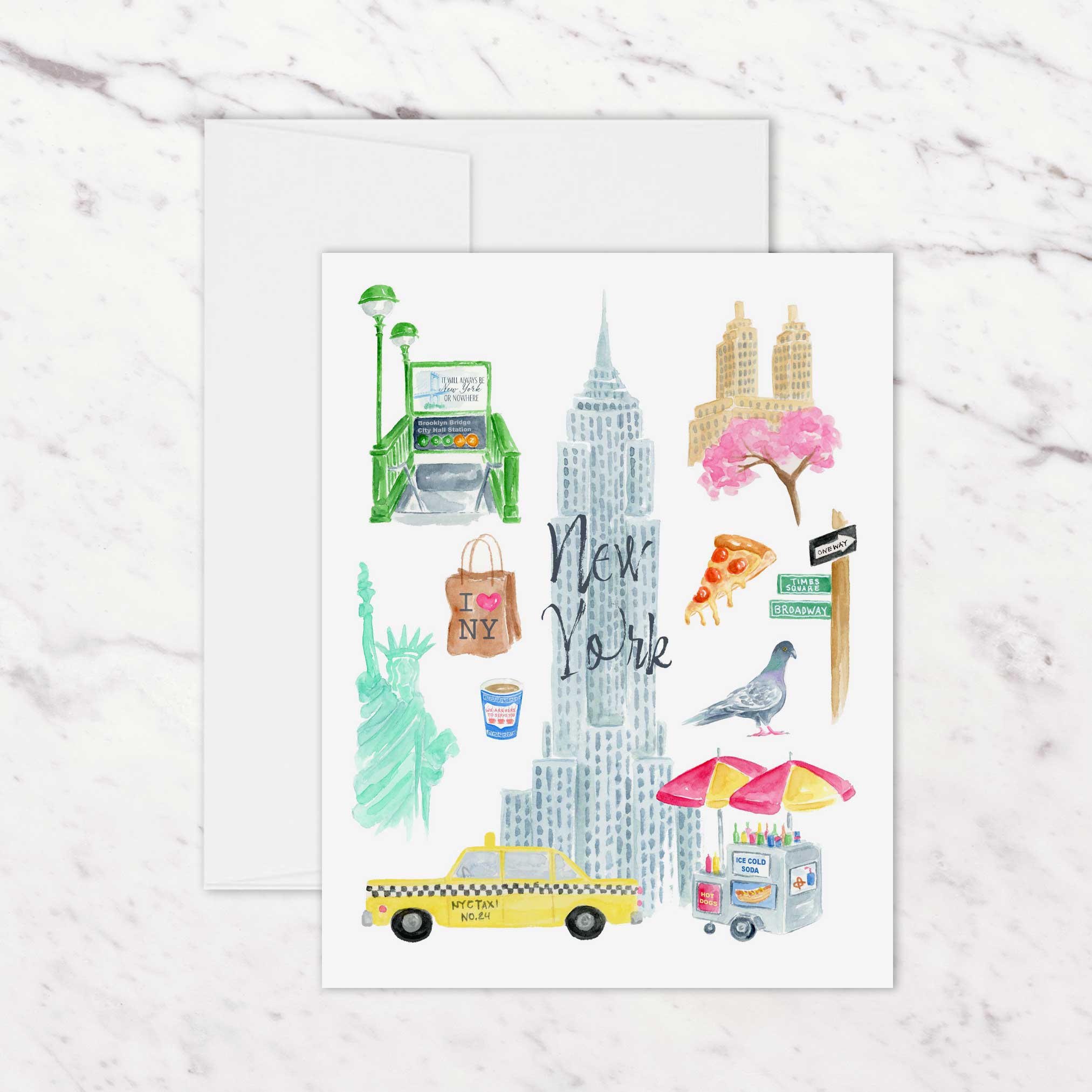 New York City Landmark Greeting Card