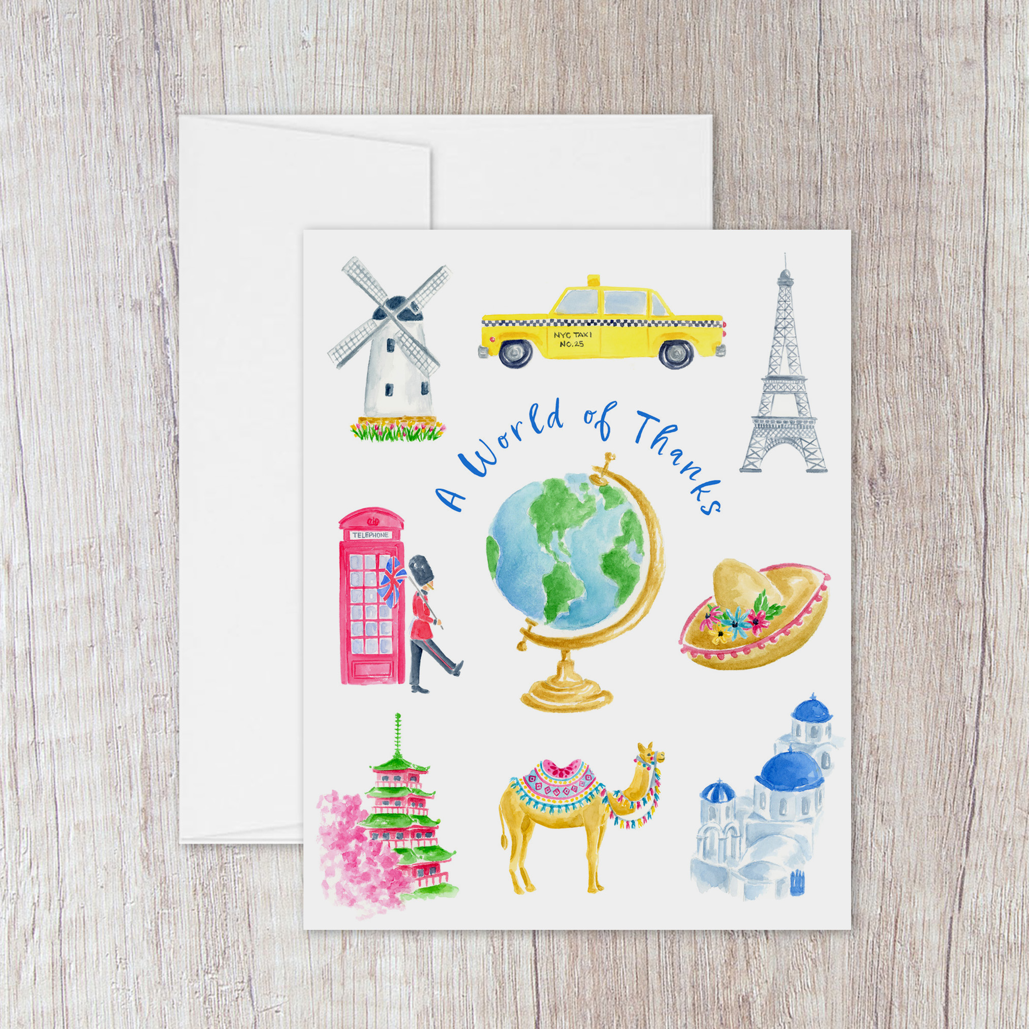 World Traveler Thank You Card