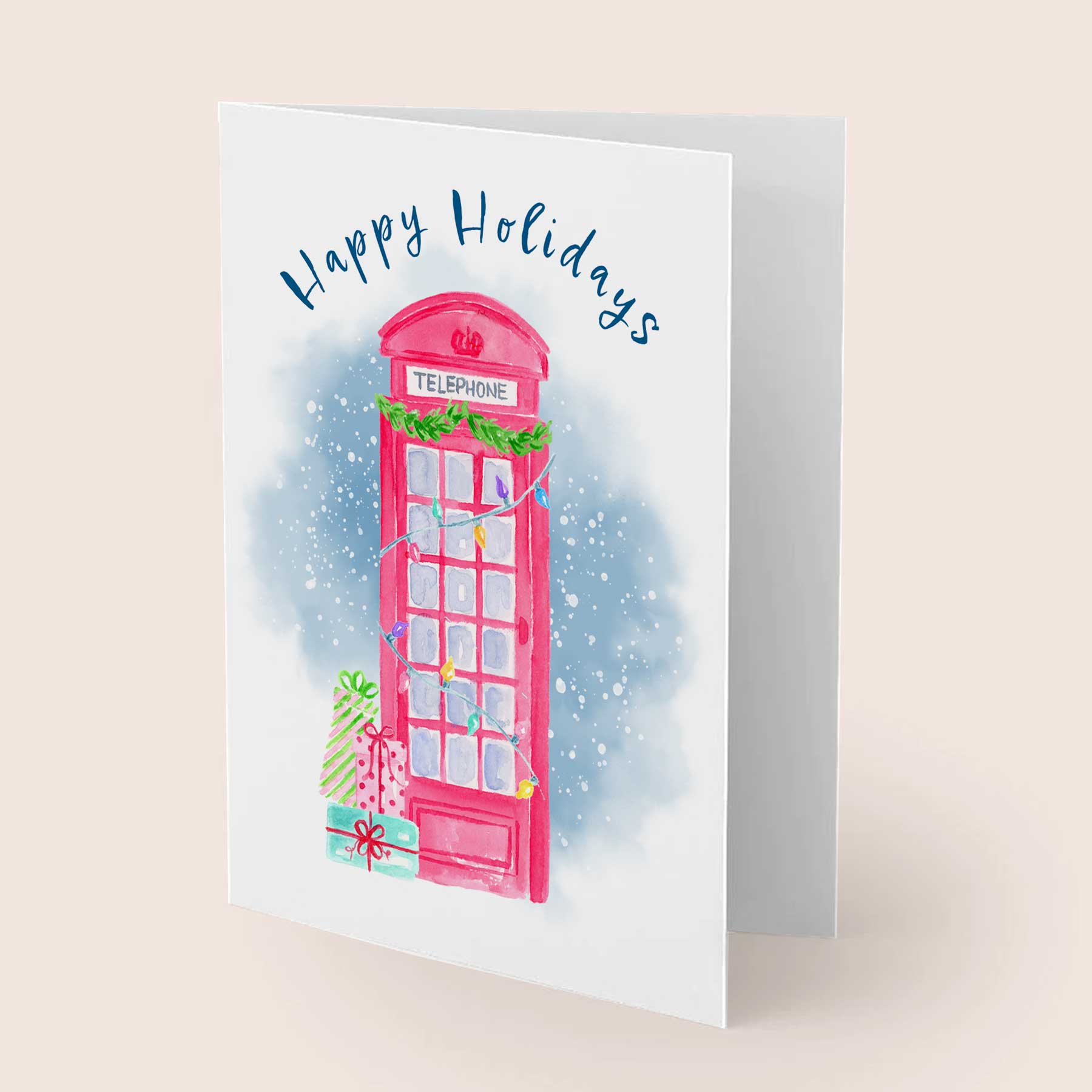 London Phone Booth Christmas Cards