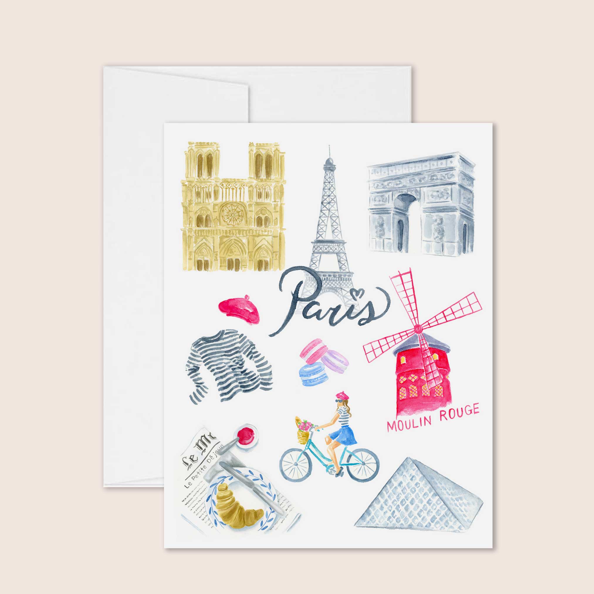 Paris Landmarks Greeting Card