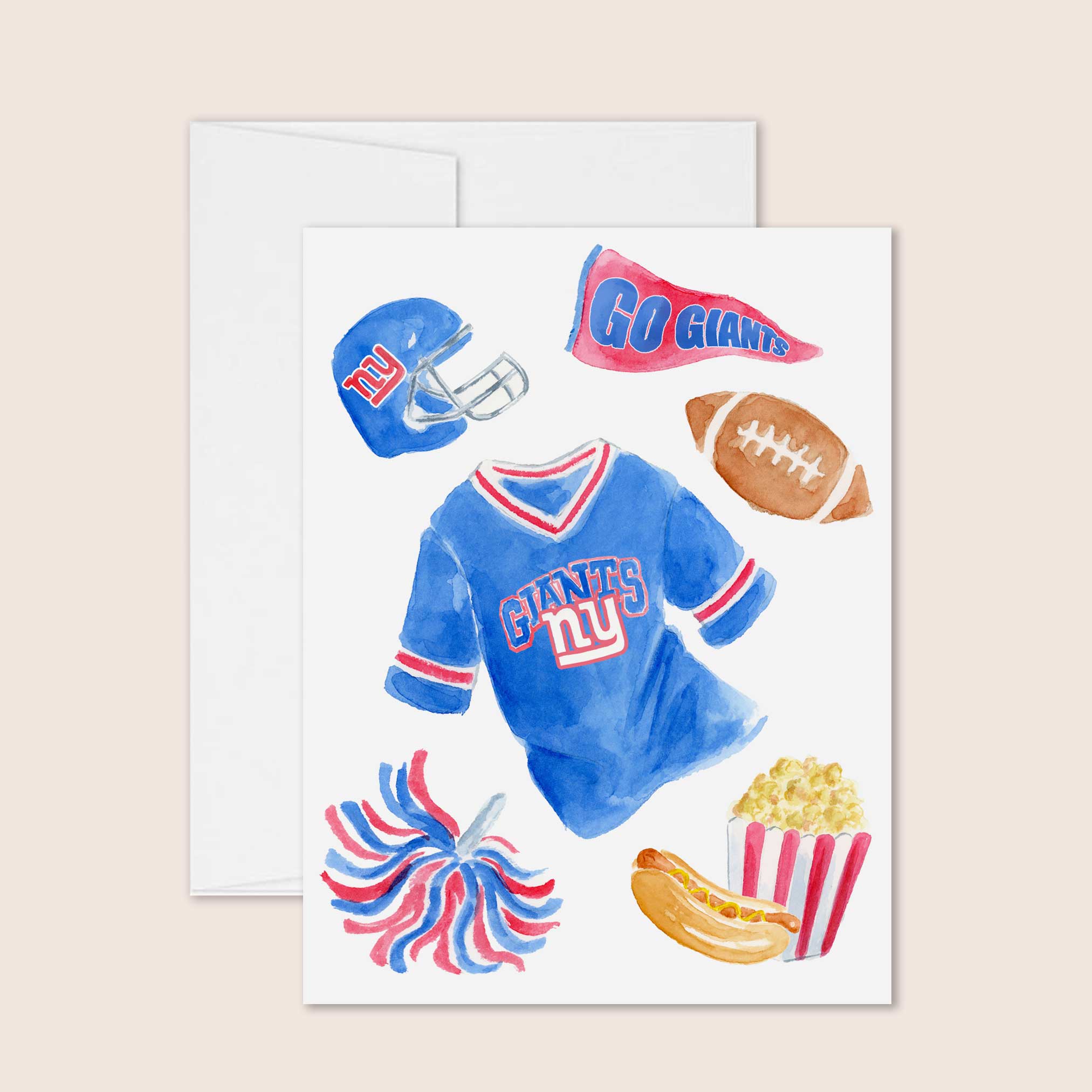 NY Giants Football Greeting Card