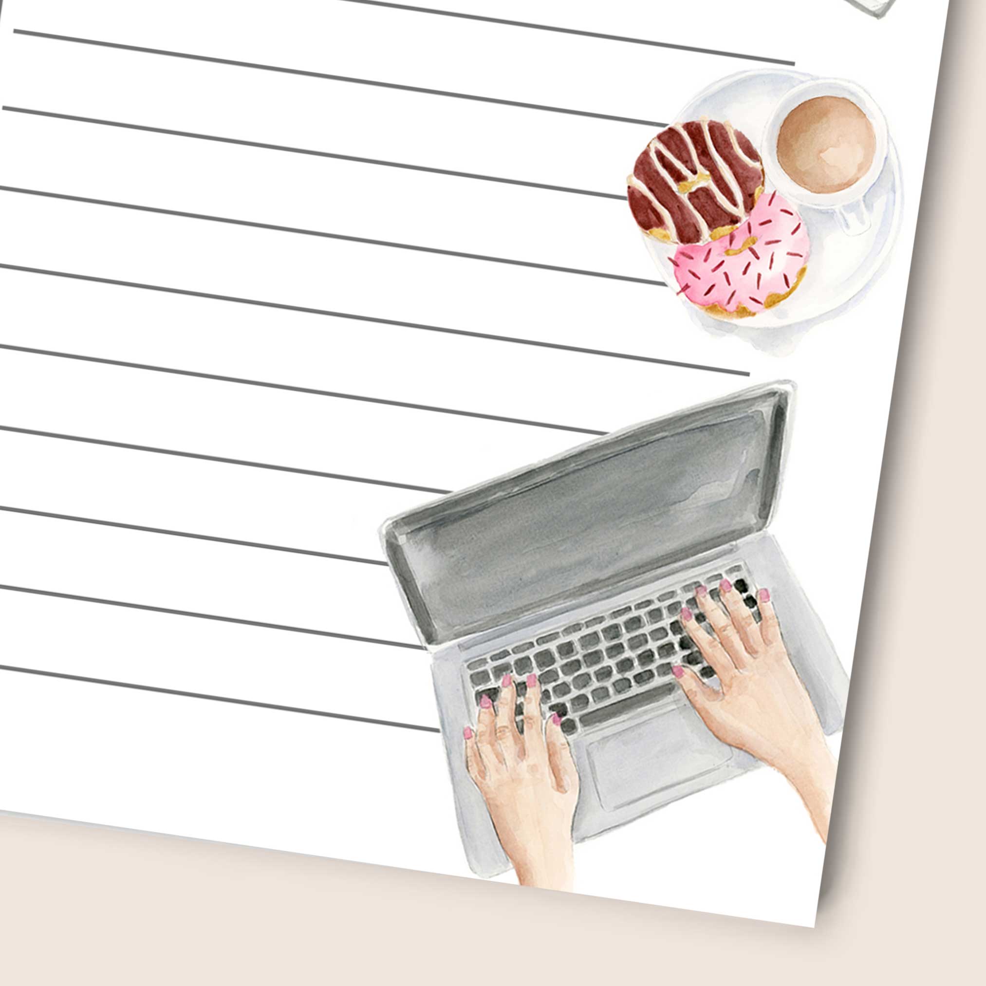 Watercolor Girly Office To Do List Notepad