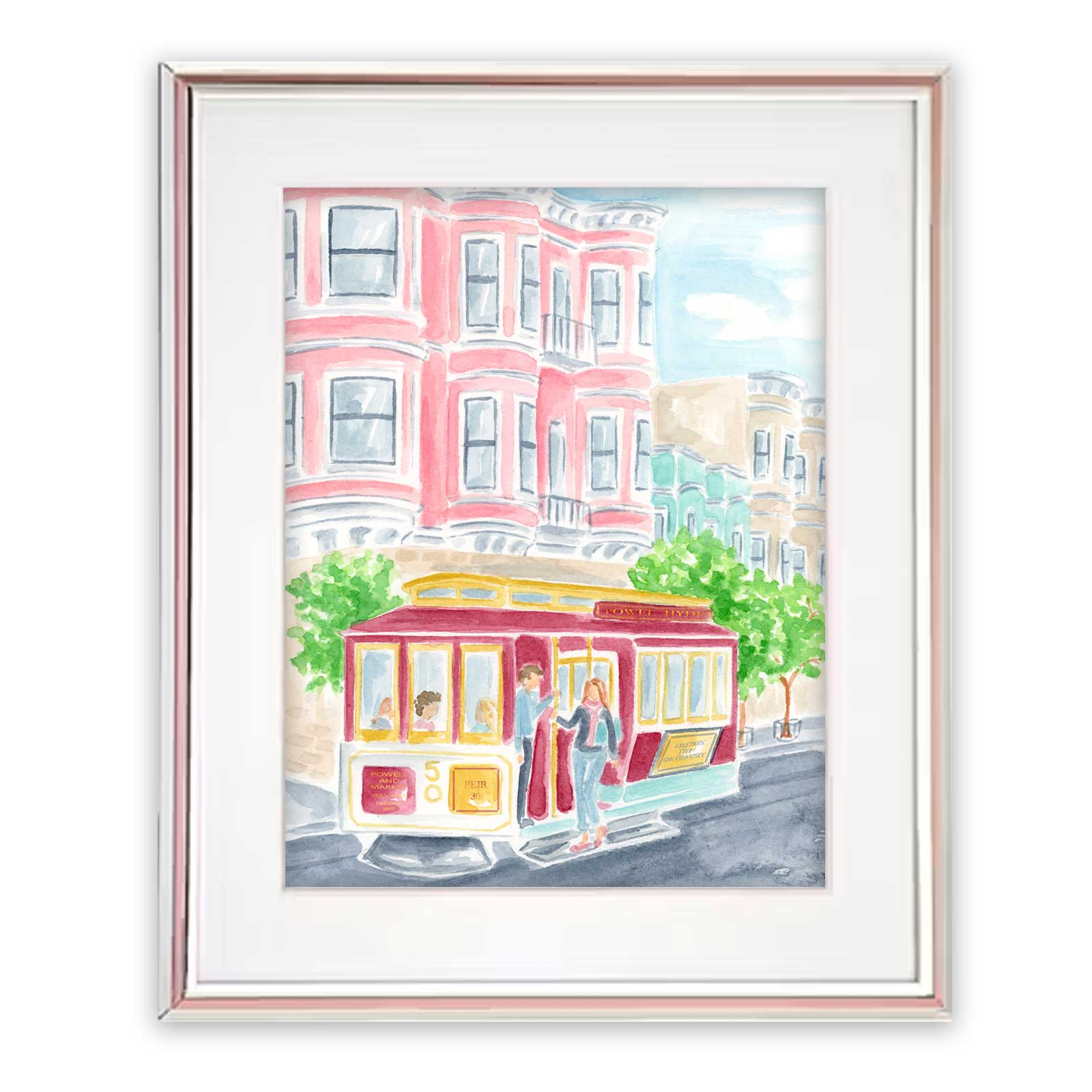 San Francisco Watercolor Art Print